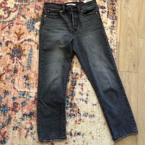 Levi’s wedgie high waisted crop straight leg jean